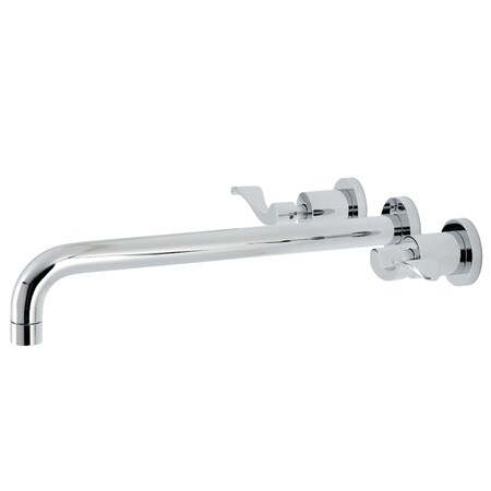 Kingston Brass KS8041DFL Wall Mount Tub Faucet, Polished Chrome KS8041DFL